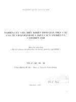 Nghiên cứu việc điều khiển thời gian thực các cơ cấu chấp hành dựa trên các cảm biến và cảm biến ảnh : Đề tài NCKH. QC.06.14