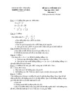 Đề khảo sát chất lượng cuối học kì 1 môn Toán lớp 9 năm học 2014-2015 – Trường THCS An Hòa