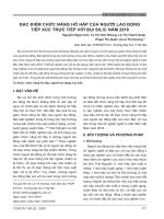 Đặc điểm chức năng hô hấp của người lao động tiếp xúc trực tiếp với bụi silic năm 2018