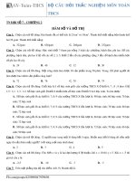 Trắc nghiệm Đại số 7 – Chương 2: Hàm số và đồ thị