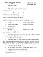 Đề thi học kì 1 môn Toán lớp 9 năm học 2009-2010 - Trường THCS Lương Thế Vinh – Hà Nội