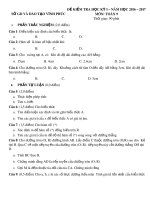 Đề kiểm tra học kì 1 môn Toán lớp 9 năm học 2016-2017 – Sở Giáo dục và Đào tạo Vĩnh Phúc