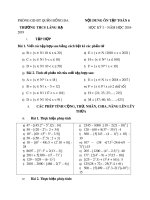 Đề cương ôn tập học kì 1 môn Toán lớp 6 năm học 2018-2019 – Trường THCS Láng Hạ