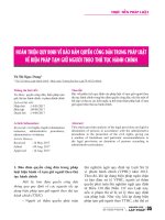 Hoàn thiện quy định về bảo đảm quyền công dân trong pháp luật về biện pháp tạm giữ người theo thủ tục hành chính