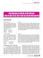 Tăng cường năng lực tham mưu, đề xuất chính sách trong xây dựng thể chế, thực thi pháp luật của văn phòng chính phủ