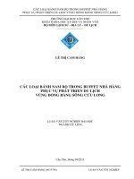 Các Loại Bánh Nam Bộ Trong Buffet Nhà Hàng Phục Vụ Phát Triển Du Lịch Vùng Đồng Bằng Sông Cửu Long