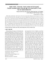 Kiến thức, thái độ, thực hành về sử dụng thuốc kháng sinh của bà mẹ có con dưới 5 tuổi tại Hà Nam năm 2019