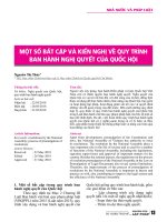 Một số bất cập và kiến nghị về quy trình ban hành nghị quyết của Quốc hội