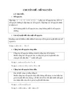 Chuyên đề Toán lớp 6: Số nguyên