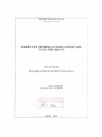 Nghiên cứu mô hình an ninh cơ sở dữ liệu và xác thực điện tử : Đề tài NCKH QC.05.03