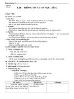 Giáo án tin học 6 2020 2021 theo hướng PTNL học sinh