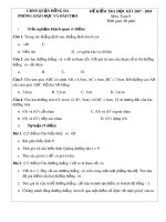 Đề kiểm tra học kì 1 môn Toán lớp 9 năm học 2017-2018 – Phòng Giáo dục và Đào tạo Quận Đống Đa