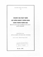 Nghiên cứu phát triển hệ thống robot thông minh dùng trong giảng dạy (Research and develop an intelligent robot system used for education) : Đề tài NCKH.QC.01.06