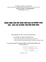 Đảng Cộng sản Việt Nam lãnh đạo sự nghiệp giáo dục - đào tạo từ năm 1986 đến năm 2006 : Đề tài NCKH. QTCT.07.10