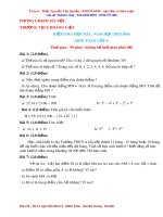 Đề kiểm tra học kì 1 môn Toán lớp 6 năm học 2015-2016 – Trường THCS Hoàng Liệt