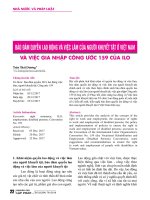 Bảo đảm quyền lao động và việc làm của người khuyết tật ở Việt Nam và việc gia nhập Công ước 159 của ILO