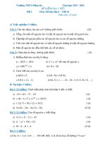 Đề kiểm tra 1 tiết Số học lớp 6 năm học 2015-2015 – Trường THCS Đống Đa (Đề 2)