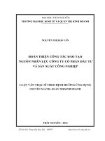 Hoàn Thiện Công Tác Đào Tạo Nguồn Nhân Lực Công Ty Cổ Phần Đầu Tư Và Sản Xuất Công Nghiệp