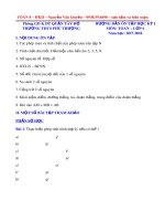 Hướng dẫn ôn tập học kỳ 1 môn Toán lớp 6 năm học 2017-2018