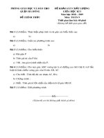 Đề khảo sát chất lượng môn Toán lớp 9 năm học 2018-2019 – Phòng Giáo dục và Đào tạo quận Hà Đông