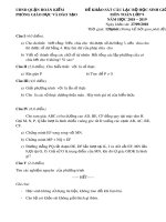 Đề khảo sát câu lạc bộ học sinh giỏi môn Toán lớp 9 năm học 2018-2019 – Phòng Giáo dục và Đào tạo quận Hoàn Kiếm