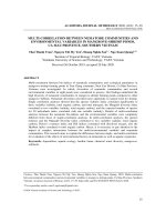 Multi-correlation between nematode communities and environmental variables in mangrove-shrimp ponds, Ca Mau province, southern Vietnam