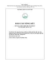 Xây dựng bộ công cụ kiểm tra đánh giá thúc đẩy việc vận dụng kỹ năng tư duy bậc cao của người học trong các môn ngôn ngữ học tại Đại học Ngoại ngữ - ĐHQGHN.