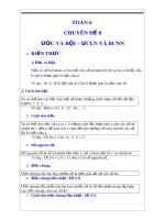 Chuyên đề Toán lớp 6: Ước và bội – Ước chung lớn nhất và bội chung nhỏ nhất