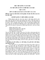 Bài tập giữa kì môn Xã hội học giáo dục: Quản lý chất lượng giáo dục