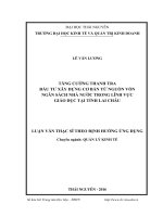 Tăng Cường Thanh Tra Đầu Tư Xây Dựng Cơ Bản Từ Nguồn Vốn Ngân Sách Nhà Nước Trong Lĩnh Vực Giáo Dục