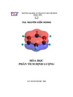 Giáo trình hóa học phân tích định lượng   ths  NGUYỄN HIỀN HOÀNG
