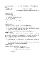 Đề kiểm tra học kì 1 môn Toán lớp 9 năm học 2018-2019 – Phòng Giáo dục và Đào tạo Thường Tín