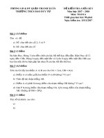 Đề khảo sát chất lượng giữa học kì 1 môn Toán lớp 6 năm học 2017-2018 – Trường THCS Đào Duy Từ