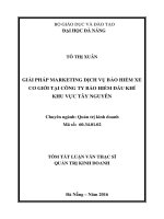 Giải pháp Marketing dịch vụ Bảo hiểm xe cơ giới tại Công ty bảo hiểm PVI khu vực Tây Nguyên