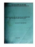 Thái độ của sinh viên Việt Nam với các phương pháp kiểm tra đánh giá kết quả học tập : Đề tài NCKH