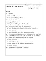 Đề cương học kì 1 môn Toán lớp 9 năm học 2017-2018 – Trường THCS Thực Nghiệm (Đề 9)