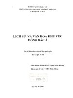 Lịch sử và văn hoá khu vực Đông Bắc Á : Đề tài NCKH. QX.97.10