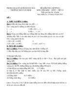 Đề kiểm tra chương 1 môn Hình học lớp 9 năm 2015 – Trường THCS Tân Định