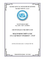 CHUYÊN đề QUẢN TRỊ CHIẾN lược HOẠCH ĐỊNH CHIẾN lược của tập đoàn VINGROUP – CTCP  