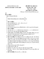 Đề kiểm tra học kì 1 môn Toán lớp 9 năm học 2018-2019 – Phòng Giáo dục và Đào tạo huyện Gia Lâm