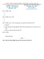 Đề kiểm tra giữa học kì 2 môn Toán lớp 6 năm học 2017-2018 – Trường THPT Chuyên Hà Nội Amsterdam