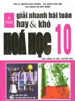 Tìm hiểu các kỹ thuật giải nhanh bài toán Hóa học 10 hay và khó: Phần 1