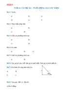 Bài tập Toán lớp 9: Căn bậc ba, tỉ số lượng giác góc nhọn