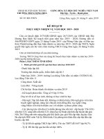 KẾ HOẠCH THỰC HIỆN NHIỆM VỤ NĂM HỌC 2019 - 2020