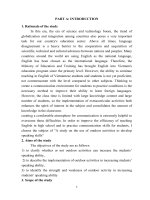 This study is the use of outdoor activities to develop speaking skill