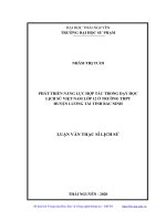 Phát triển năng lực hợp tác trong dạy học lịch sử việt nam lớp 12 ở trường THPT huyện lương tài tỉnh bắc ninh 
