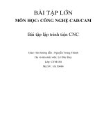 BÀI TẬP LỚN MÔN HỌC: CÔNG NGHỆ CADCAM