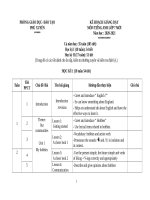 Kế hoạch dạy học 35 tuấn sách mới môn anh 7 năm 20202021 chuẩn