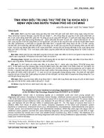 Tình hình điều trị ung thư trẻ em tại khoa Nội 3 Bệnh viện Ung Bướu thành phố Hồ Chí Minh