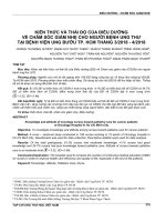 Kiến thức và thái độ của điều dưỡng về chăm sóc giảm nhẹ cho người bệnh ung thư tại Bệnh viện Ung Bướu Tp. HCM tháng 3/2018 - 4/2018